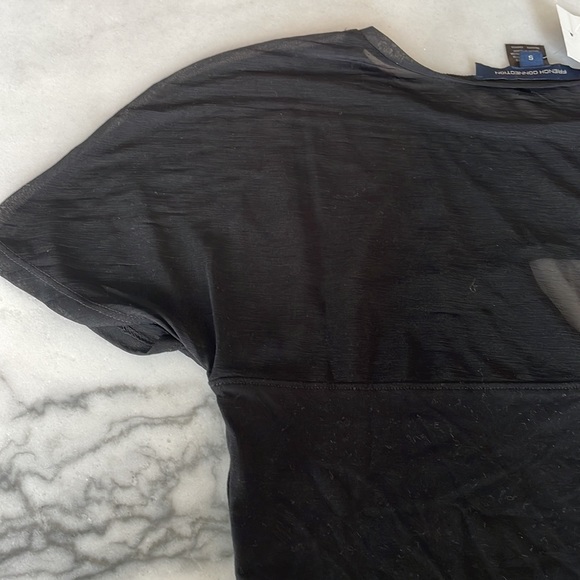 French Connection Black Mesh Top - Picture 5 of 9